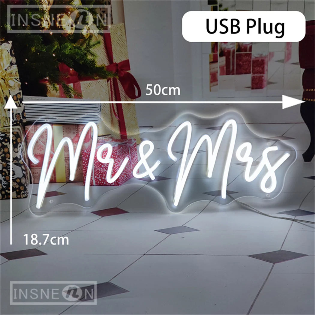 Mr&Mrs/Better Together LED ネオンサイン(ネオン看板)