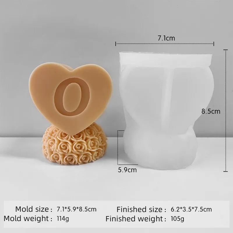 クラフト・DIY用|ハンドメイドキャンドル用 ローズハート型