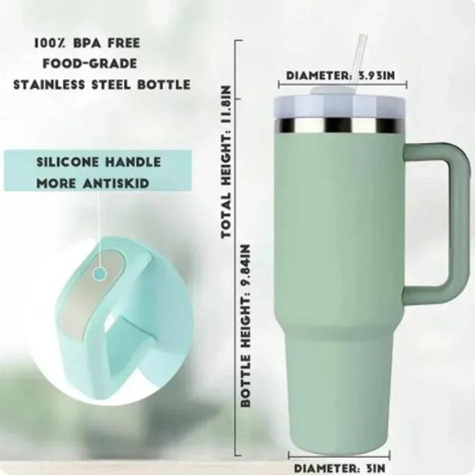 |イベント・ノベルティ用品 | ハンドルストロー付ステンレス断熱ボトル | 1200ml