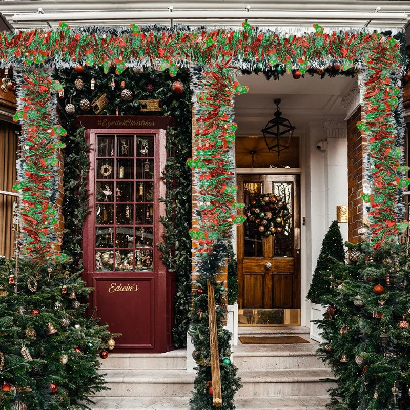 クリスマスリース|クリスマスカラーリボンガーランド 2m