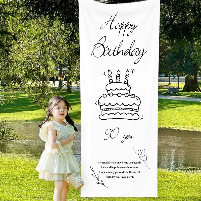 パーティー装飾 布製バースデー用 壁面バナー 誕生日会用 高品質
