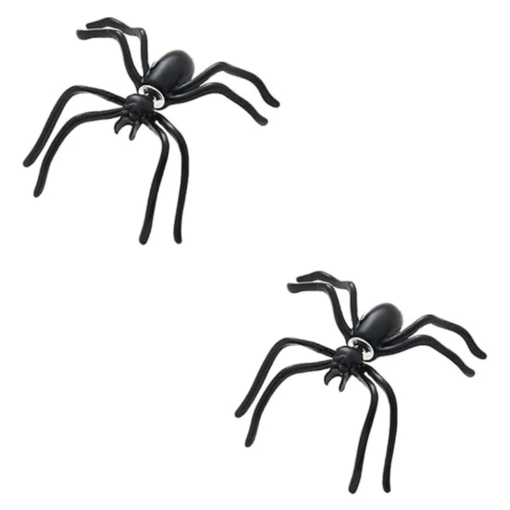 3D不気味な黒蜘蛛ピアス
