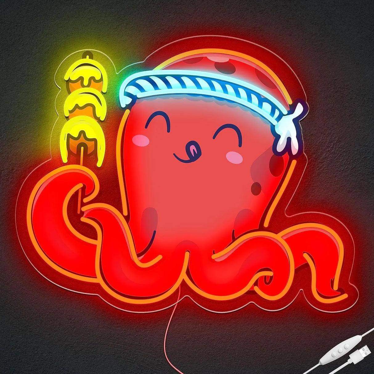 タコのLEDネオンサイン(ネオン看板) 壁装飾ライト