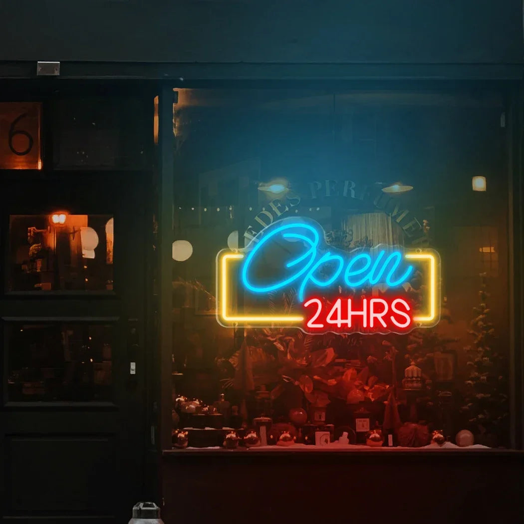 24HRS LEDネオンサイン(ネオン看板)