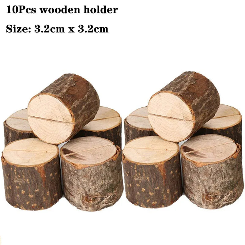 イベント・結婚式装飾|プレースカードホルダー10個セット 天然木製 ダイヤモンド型