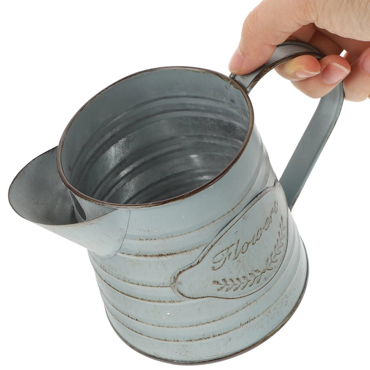 ブリキの植木鉢・農家風・装飾・アレンジメント