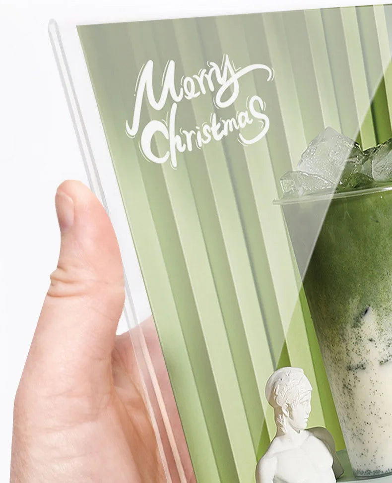 両面クリア卓上アクリルサインホルダー