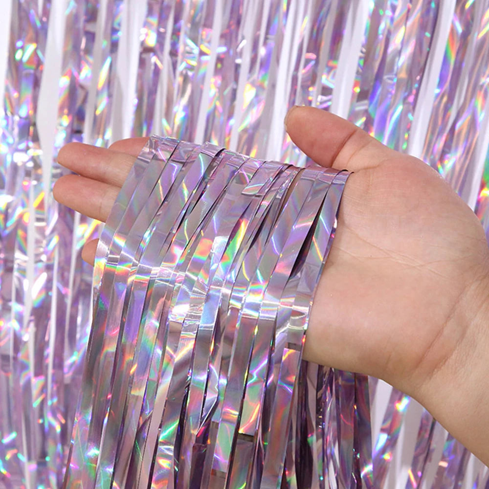 パーティー・インテリア用装飾 キラキラ!ホイル素材カーテン 高品質素材