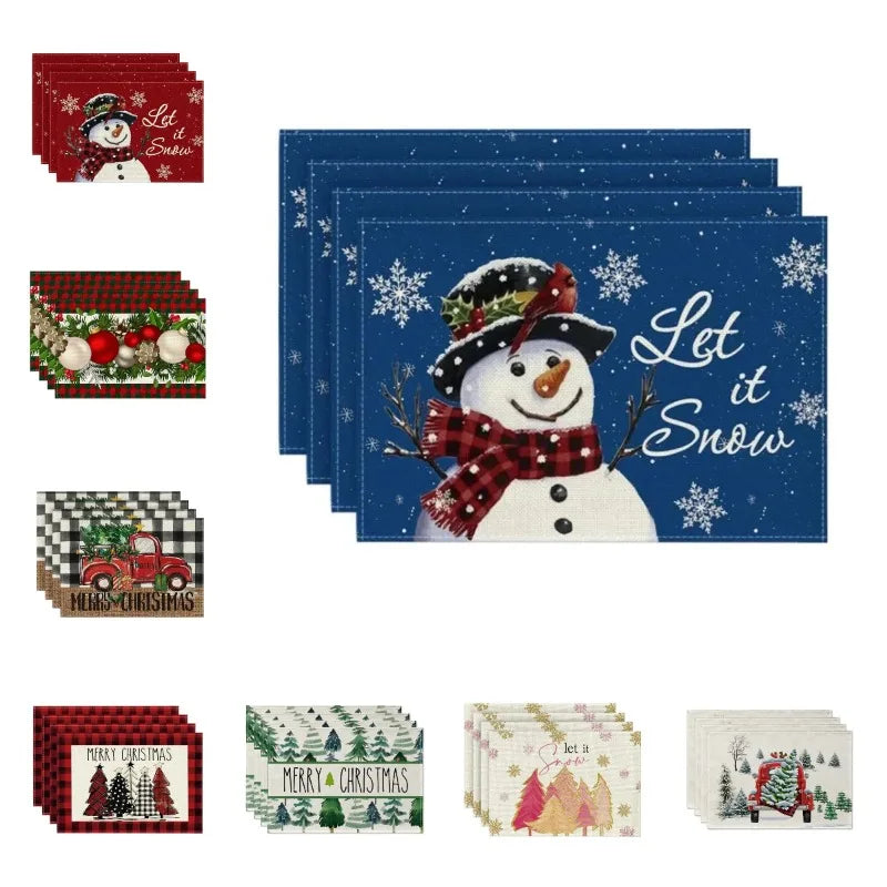 クリスマスランチョンマット|テーマ プレースマット 4枚セット