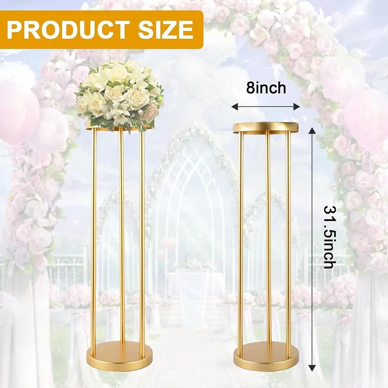 結婚式・インテリア装飾|ゴールドメタル花瓶 80cm