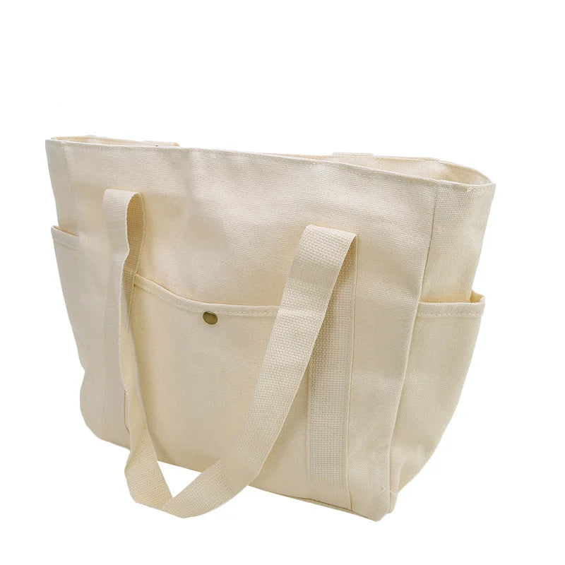 |ノベルティ用品 | ファスナー付きキャンバストートバッグ