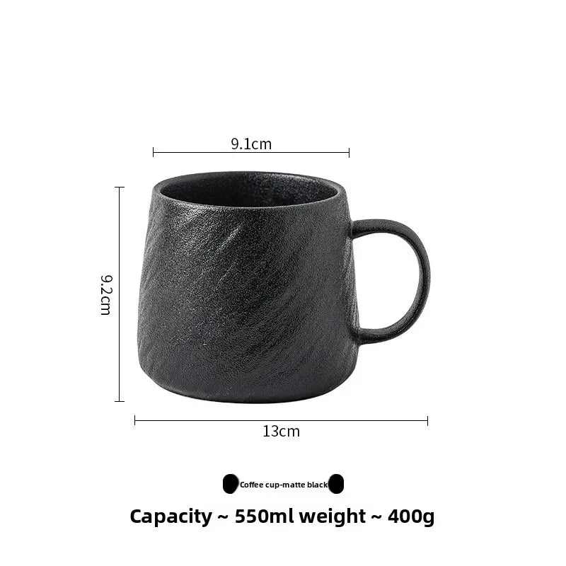 |イベント・ノベルティ用品 |電子レンジ対応セラミックマグカップ 黒白| 550ml