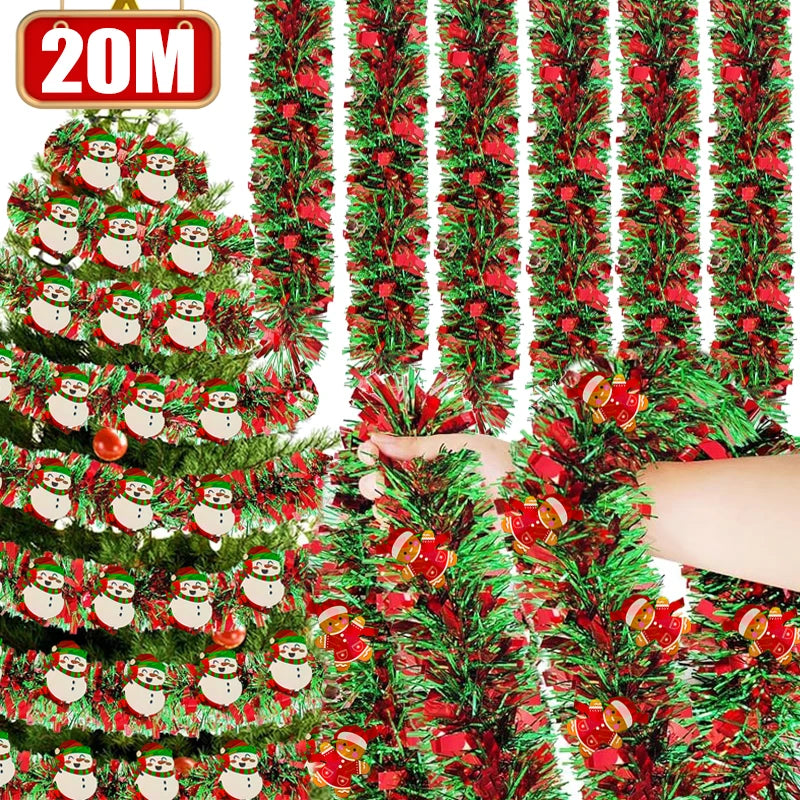 クリスマスリース|クリスマスカラーリボンガーランド 2m