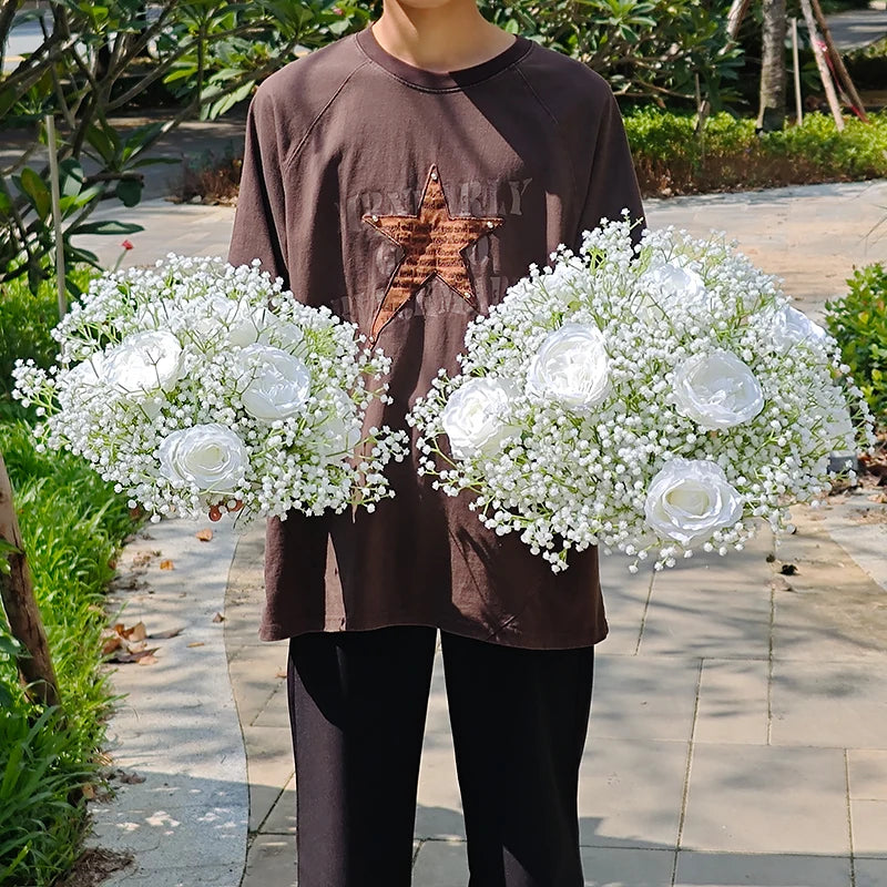 パーティー・ガーデン装飾|屋外用シルクフラワーボールアレンジメント