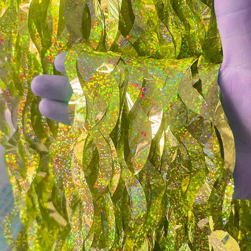 パーティー・インテリア装飾 キラキラ!カーテン 波型/ストレート型 2種類