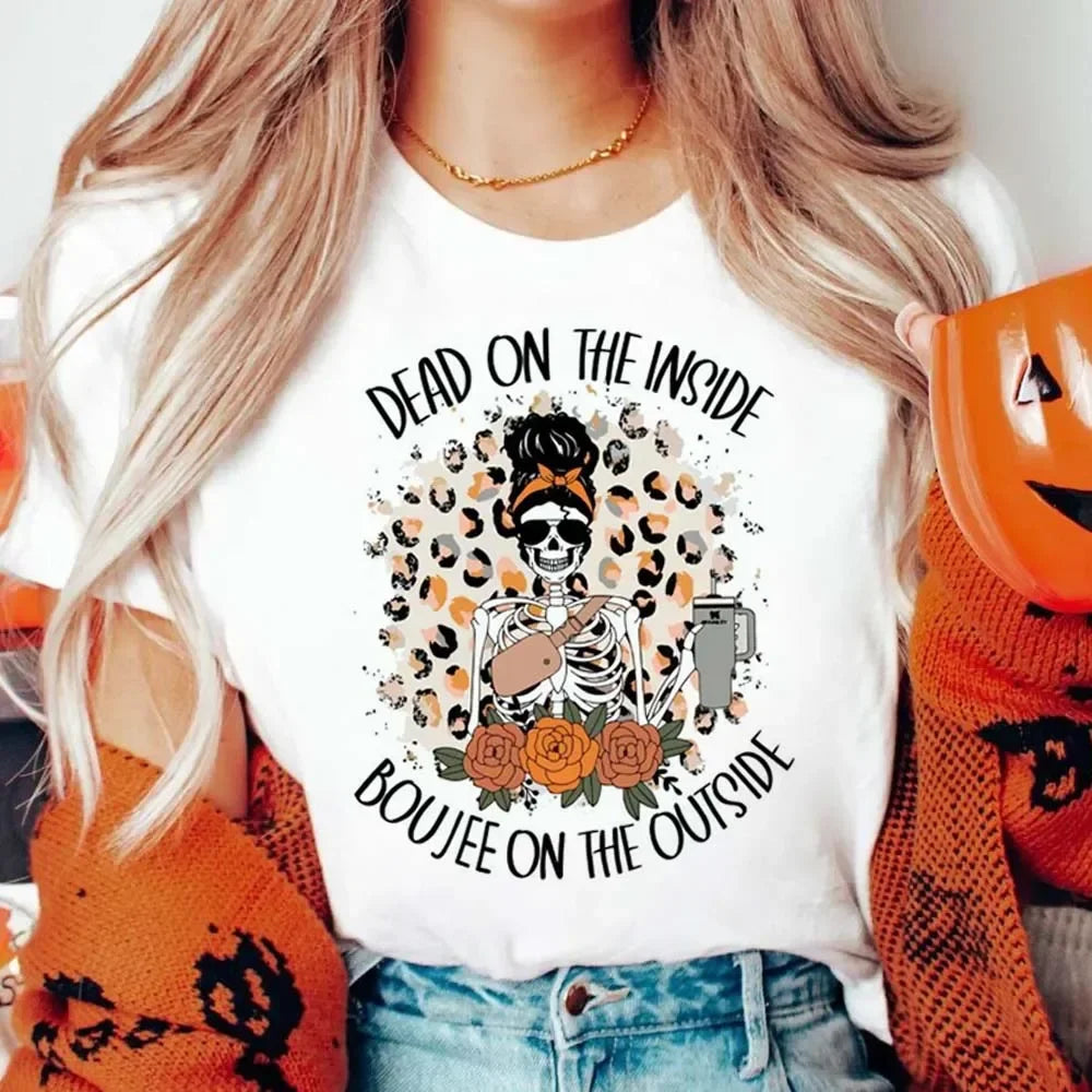 イベント・ハロウィングッズ|ハロウィン スカル柄Tシャツ(M~3XL)