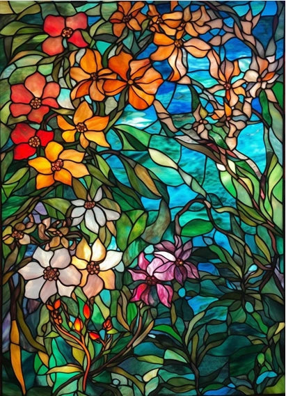 ステンドグラス教会風 ウィンドウフィルム(UVカット・静電気吸着タイプ)