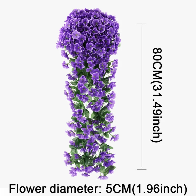 人工バイオレット 吊り下げフェイクフラワー
