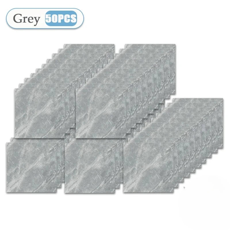 DIY用 マーブル柄タイル風 ステッカー 10枚入~50枚入 大容量