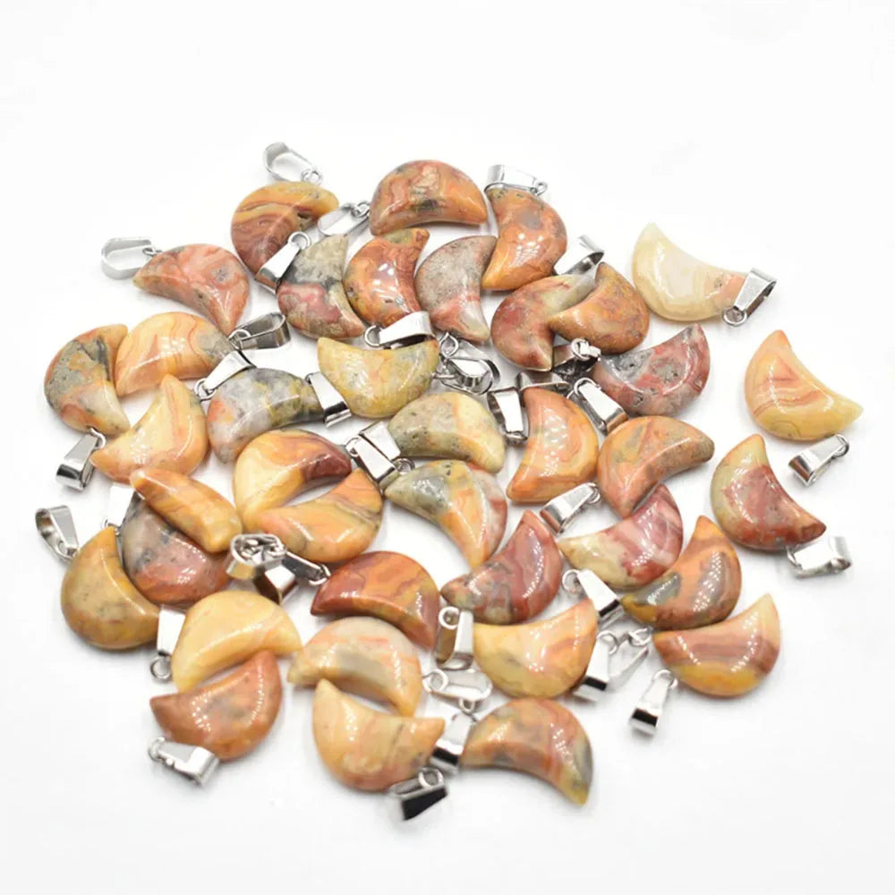 イベント装飾・パーティグッズ|天然石三日月型ペンダントヘッド(50個セット)