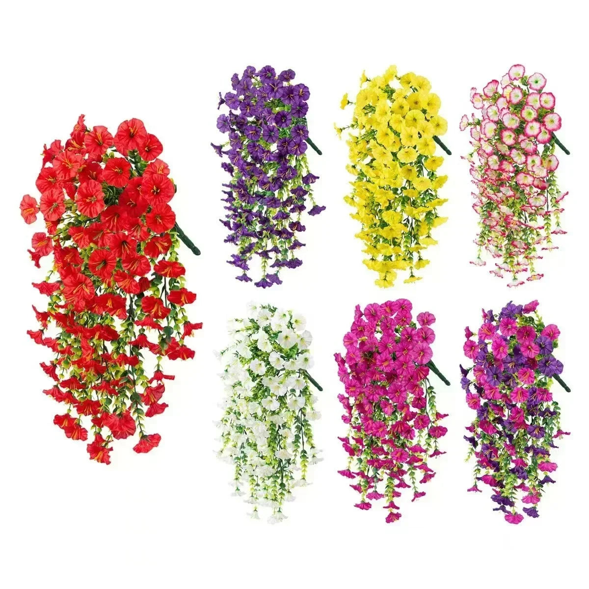 パーティー・ガーデン装飾 造花 ペチュニアフェイク植物 UV耐性 屋外装飾対応