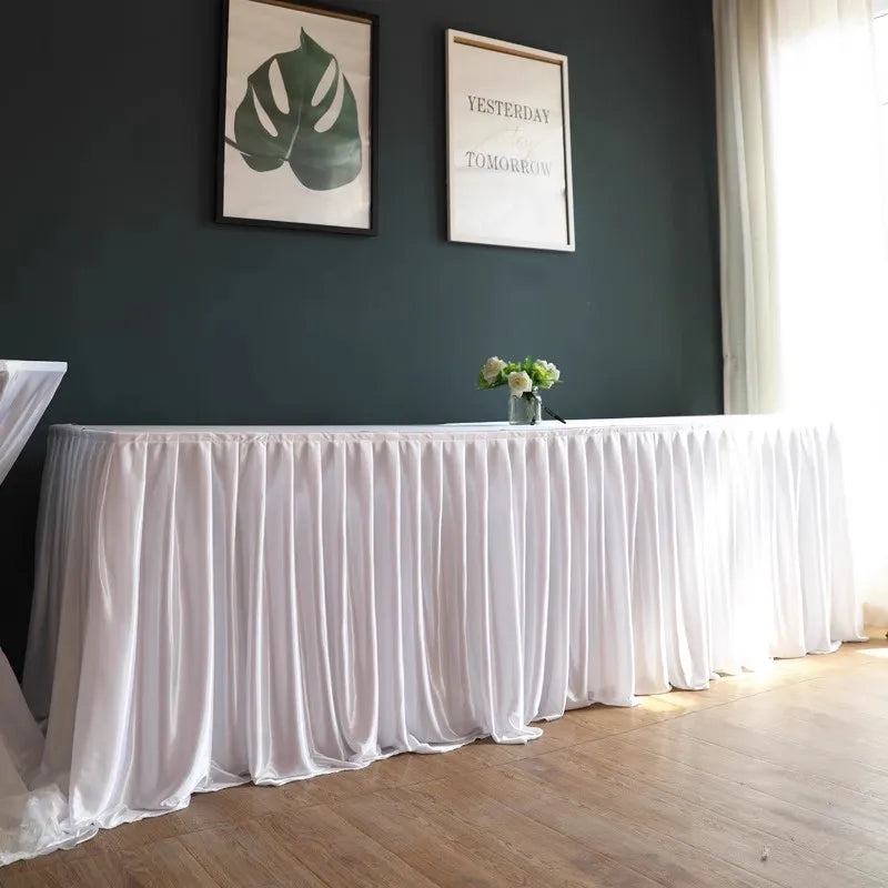 シワになりにくいポリエステルテーブルスカート