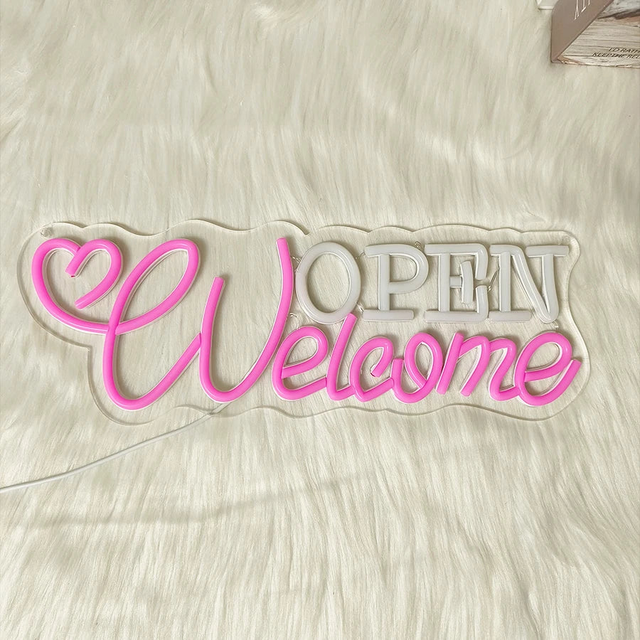 Welcome Open LEDネオンサイン(ネオン看板)