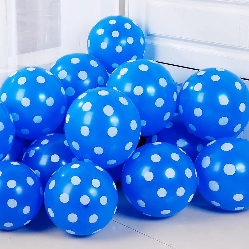 12インチ透明水玉バルーン 赤いドット型