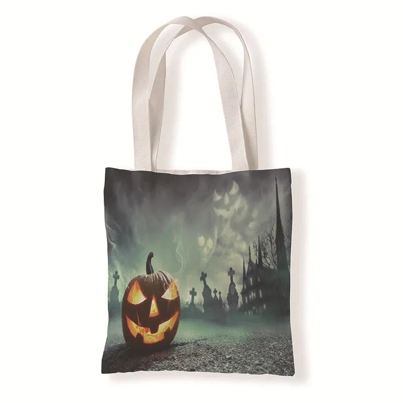 ハロウィングッズ|ハロウィンパンプキンキャンバストートバッグ