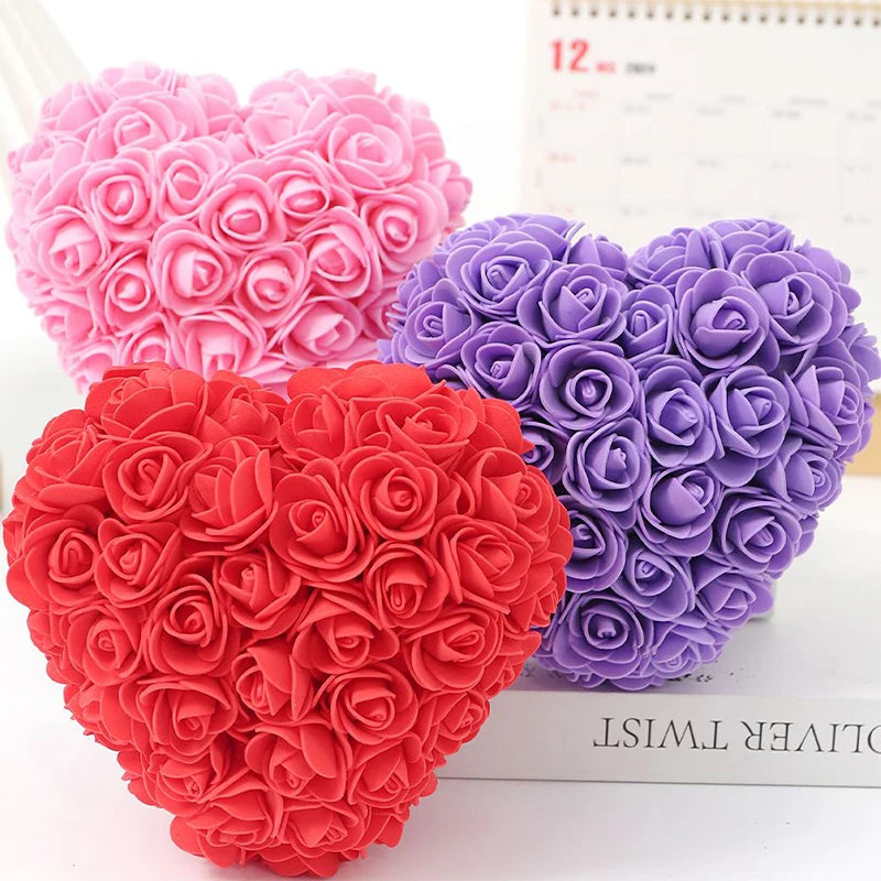 パーティー・インテリア装飾|造花ハートローズ (15cm)