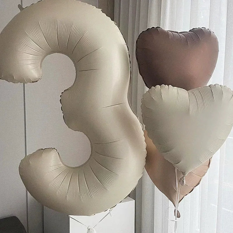 レトロカラー数字バルーン 40インチ