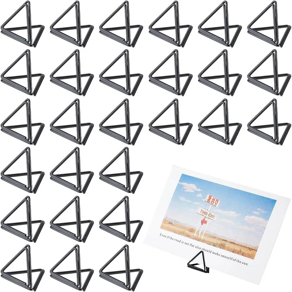 イベント・結婚式装飾|金属製三角形フォトクリップスタンド10個セット