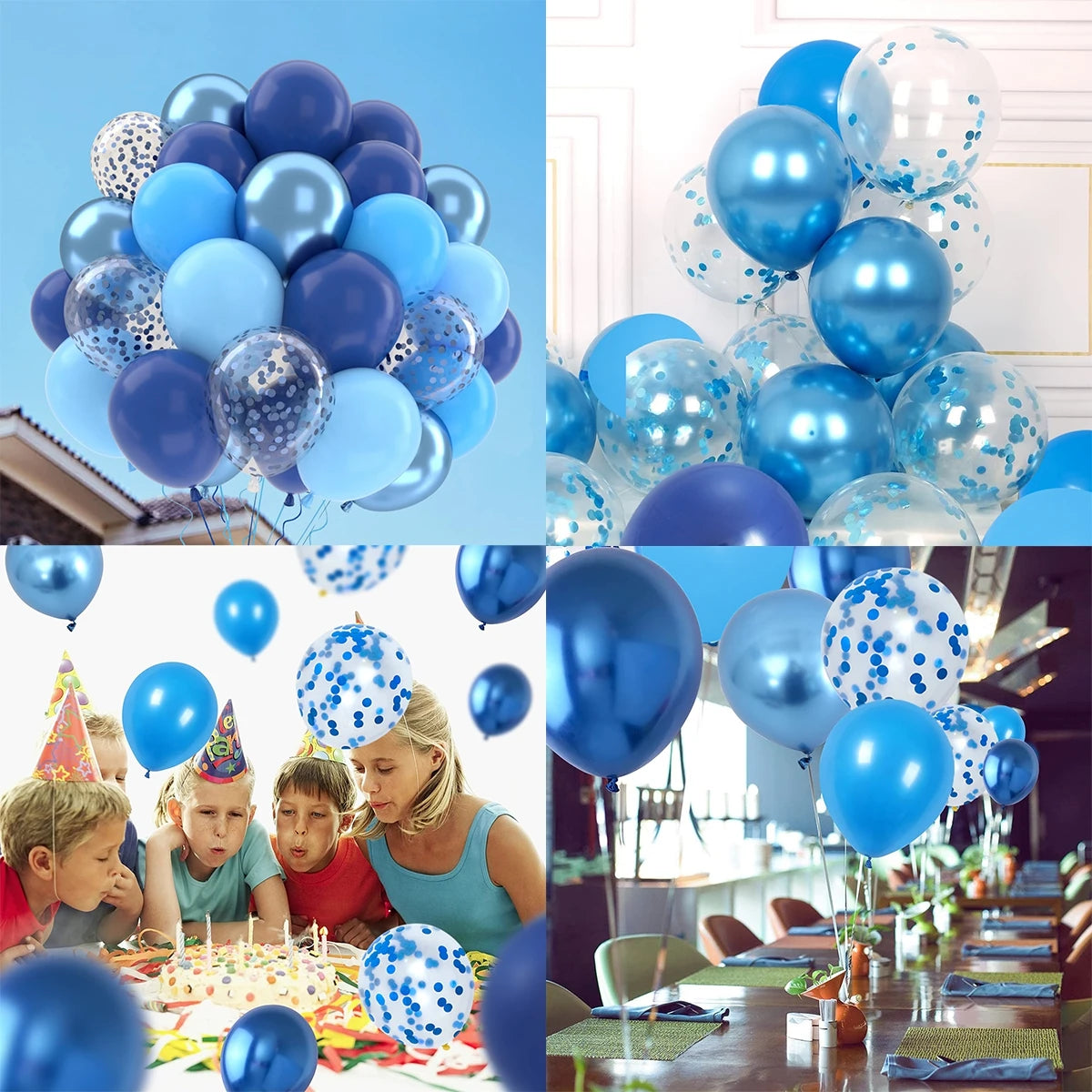 イベント・クリスマス装飾|ゴールドコンフェッティ&メタリックバルーンセット