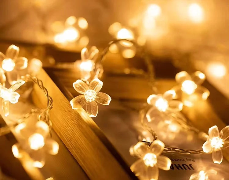 ソーラーライト|イベント・クリスマス装飾| 屋外用ソーラー桜ストリングライト(5M/7M/12M/22M)