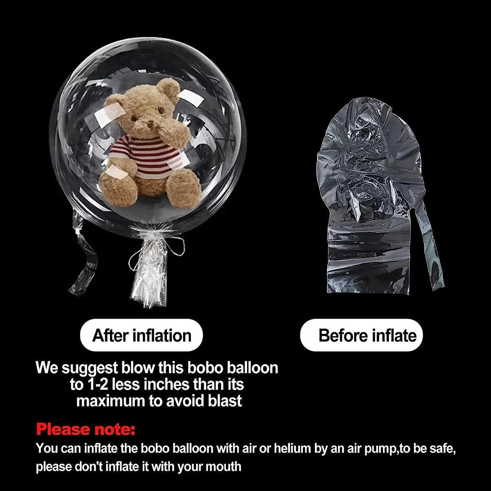 大型透明バブルバルーンセット(5-15個)