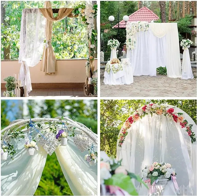 ウェディング用シフォンカーテン天井ドレープ