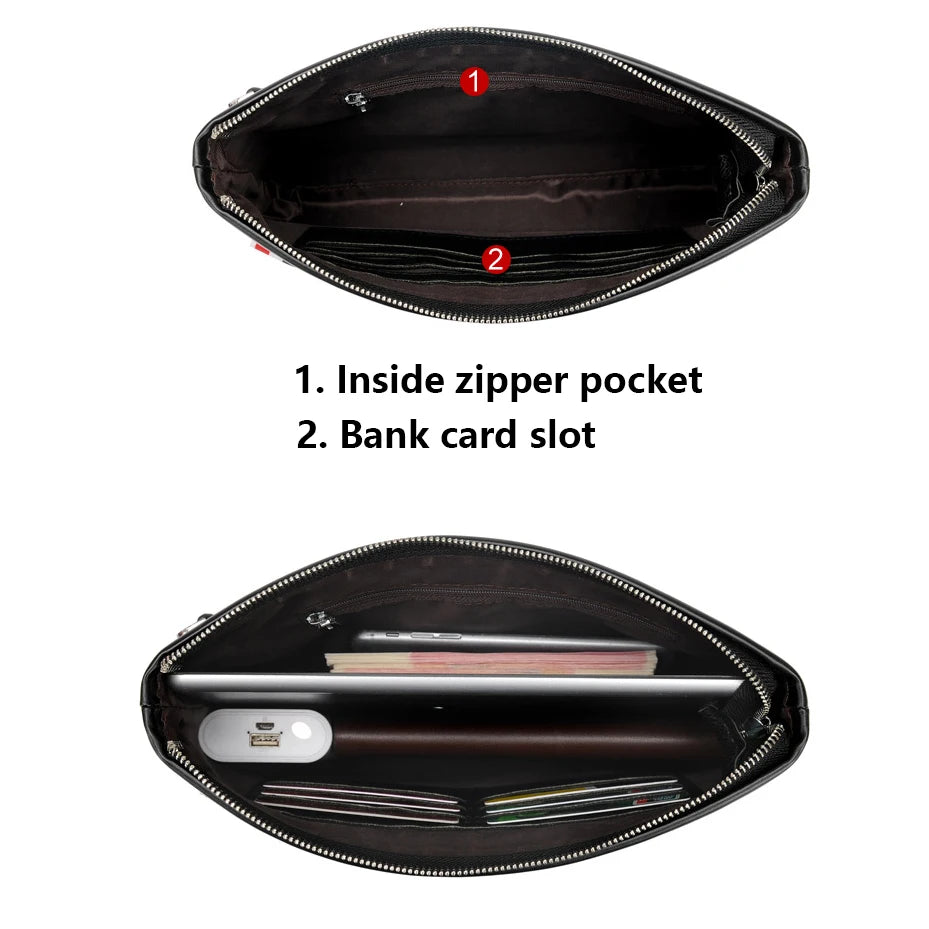 |イベント・ノベルティ用品 | PUレザークラッチバッグ | W25xH17xD2cm