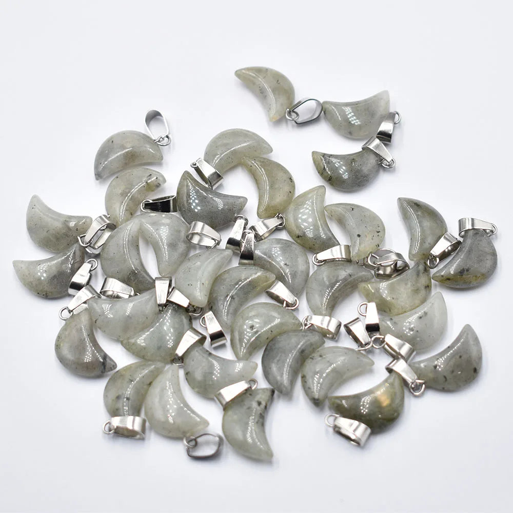 イベント装飾・パーティグッズ|天然石三日月型ペンダントヘッド(50個セット)