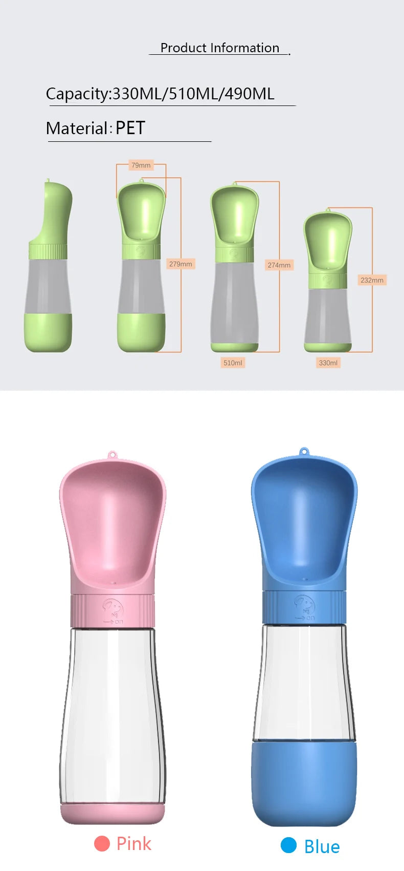 |イベント・ノベルティ用品 | ペット用2in1ポータブルボトル&フード容器