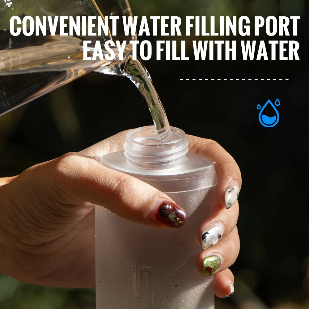 |イベント・ノベルティ用品 | コンパクト収納 ソフトウォーターボトル ブルー | 150ml/250ml/500ml