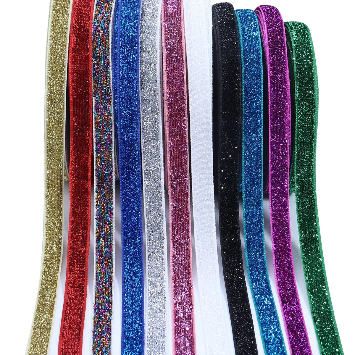グリッターリボン 5-10ヤード 結婚式・クリスマス用