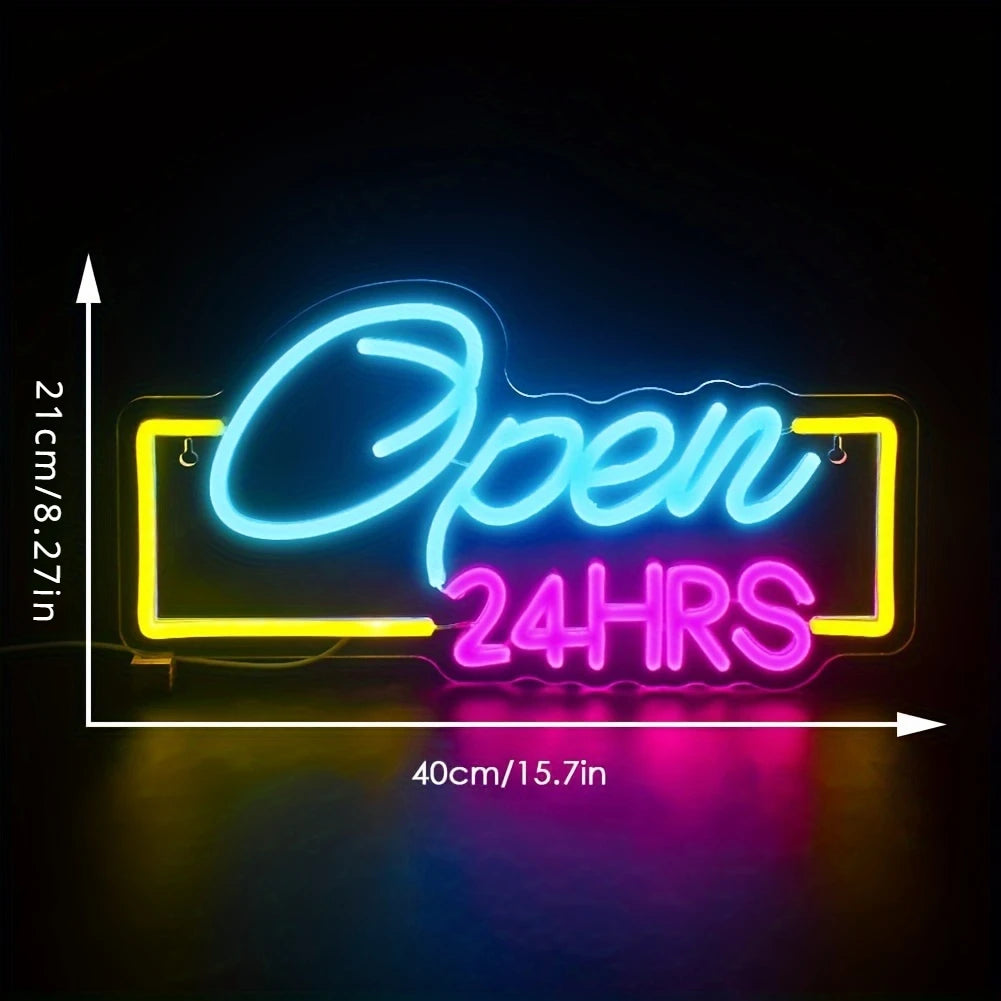 Open 24HRS LEDネオンサイン(ネオン看板)