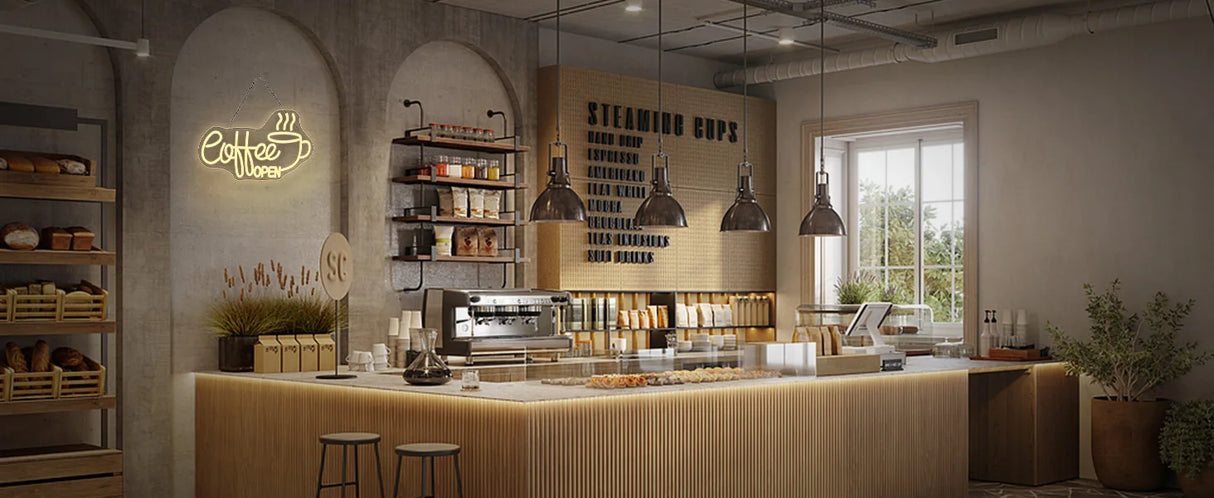 Coffee OPEN LEDネオンサイン(ネオン看板)