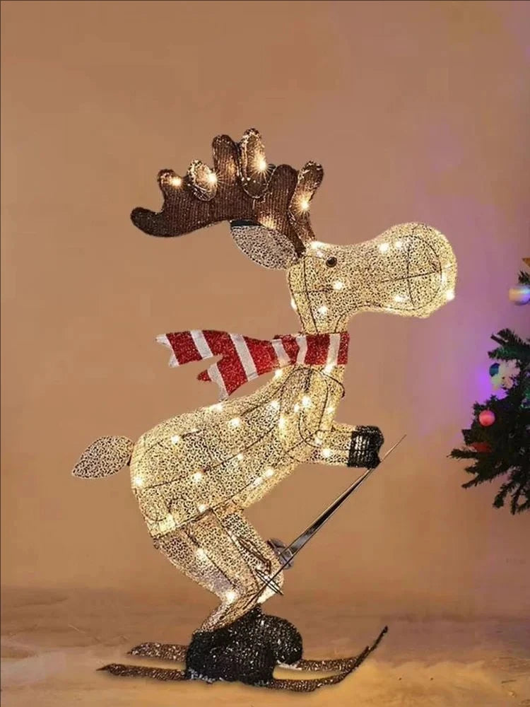 モチーフライト|イベント・クリスマス装飾|LEDライト付きトナカイオーナメント