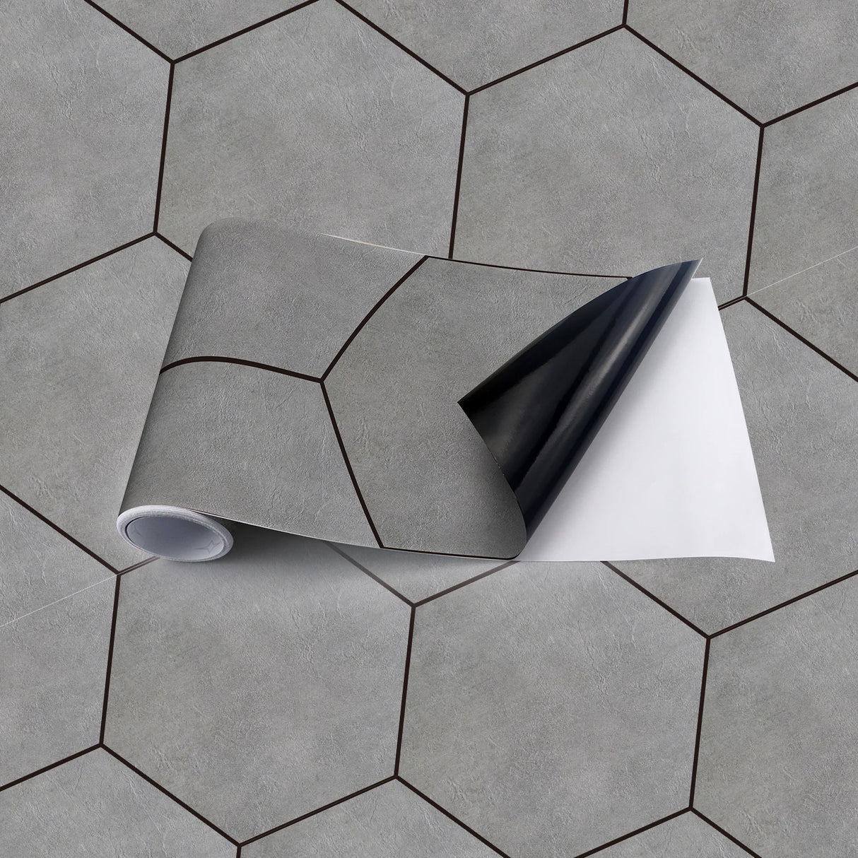 DIYフロアシート モダン柄タイル風 ステッカー 幅20cm x 300cm リフォーム