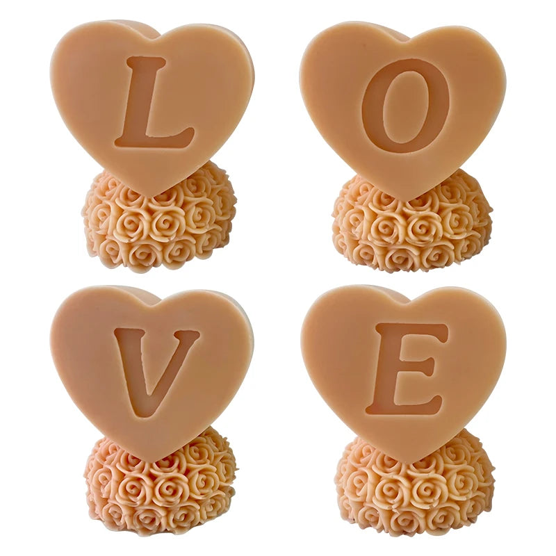 クラフト・DIY用|ハンドメイドキャンドル用 ローズハート型