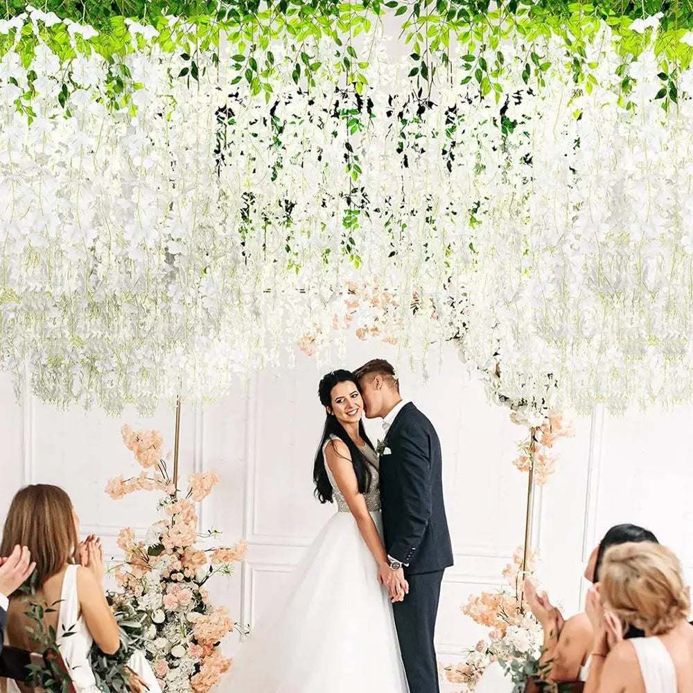 パーティー・ガーデン装飾|シルク造花 ガーランドセット(12個入り)