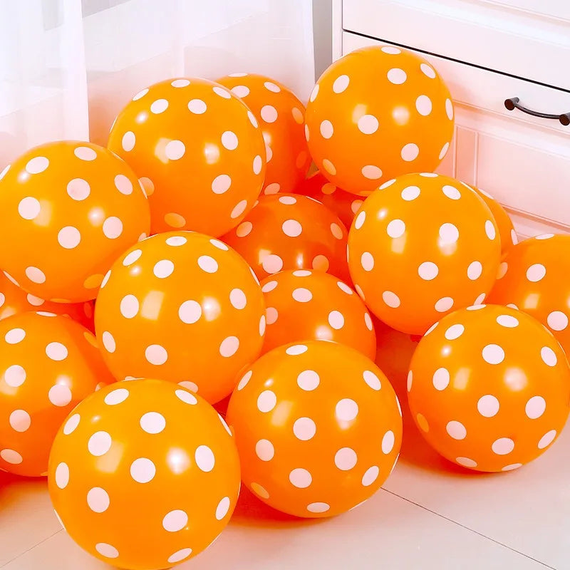 12インチ透明水玉バルーン 赤いドット型