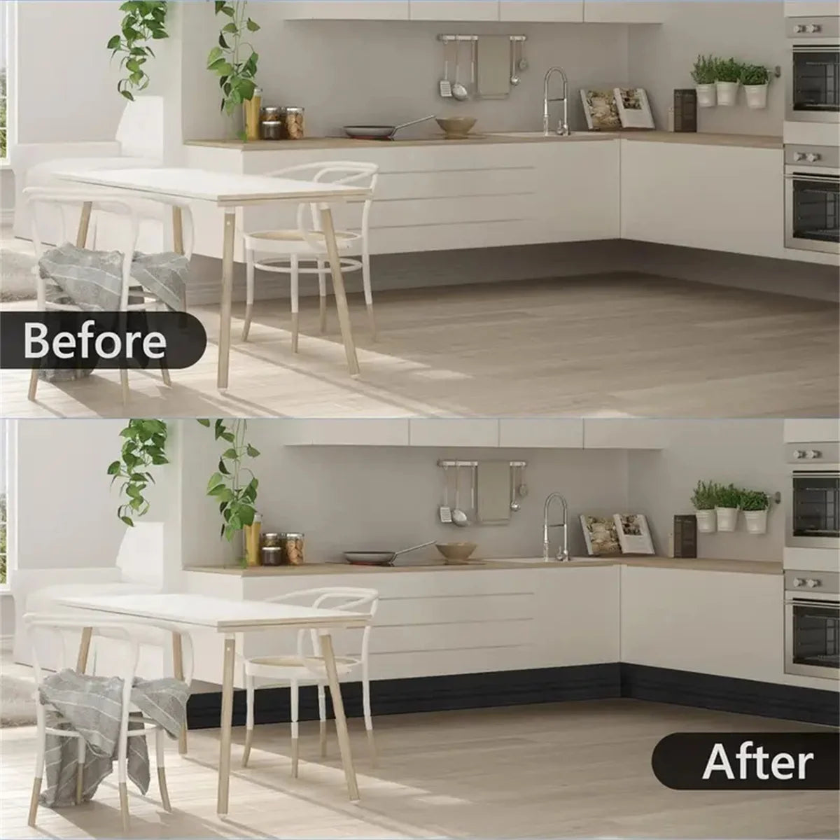 壁面装飾 幅木風粘着ボーダーシート 幅9.8㎝x200㎝ 高品質素材