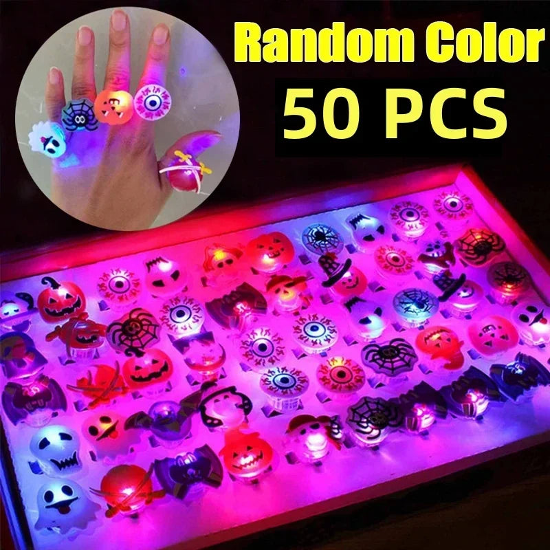 ハロウィンLEDグローリング 光るフィンガーリング